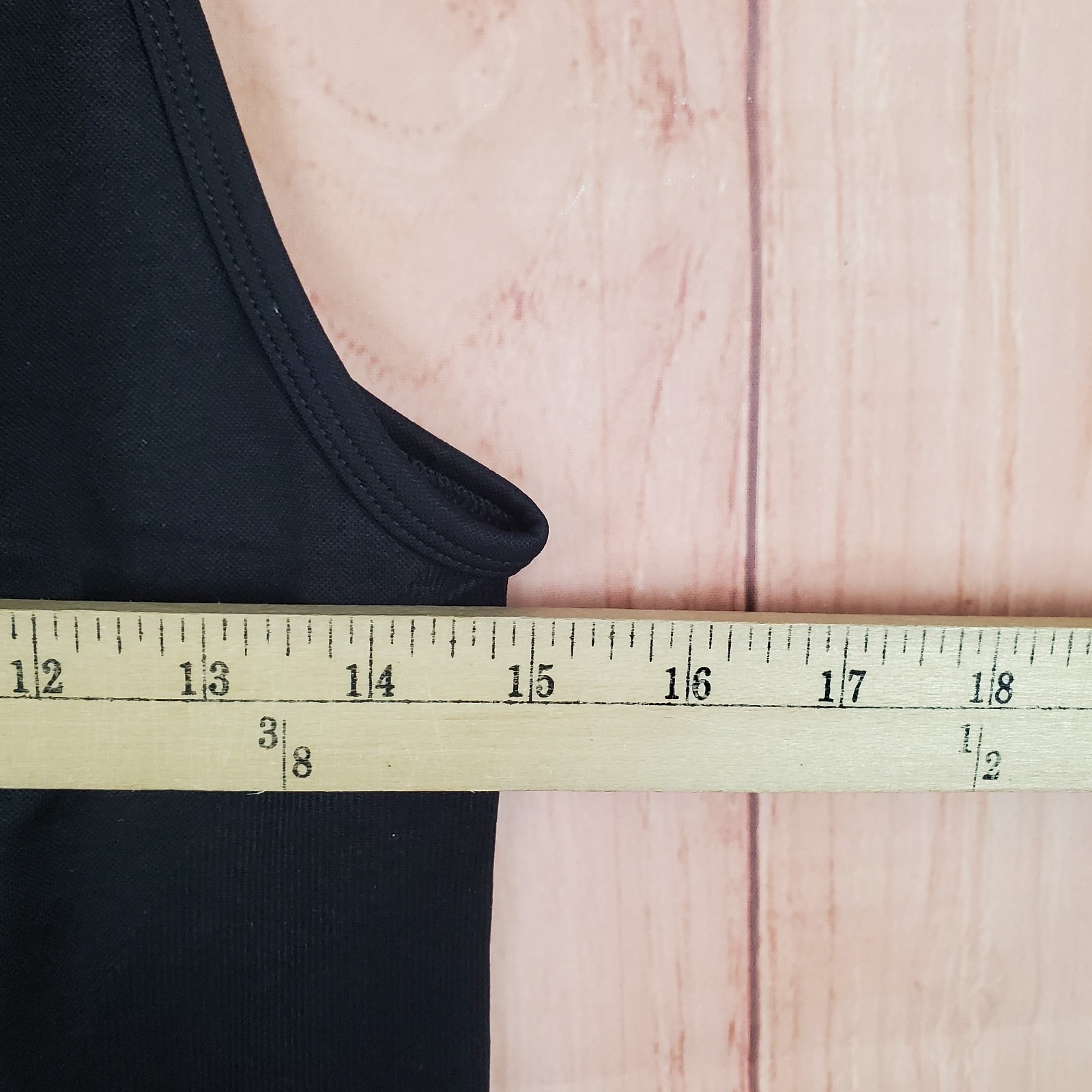 No Limbits Womens Tank Top Sz Medium Black Nylon Stretch Round Neck Pullover — image 6 of 8